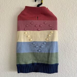 NWT Rachel Zoe Dog Multicolor Striped Turtleneck Sweater Size Medium